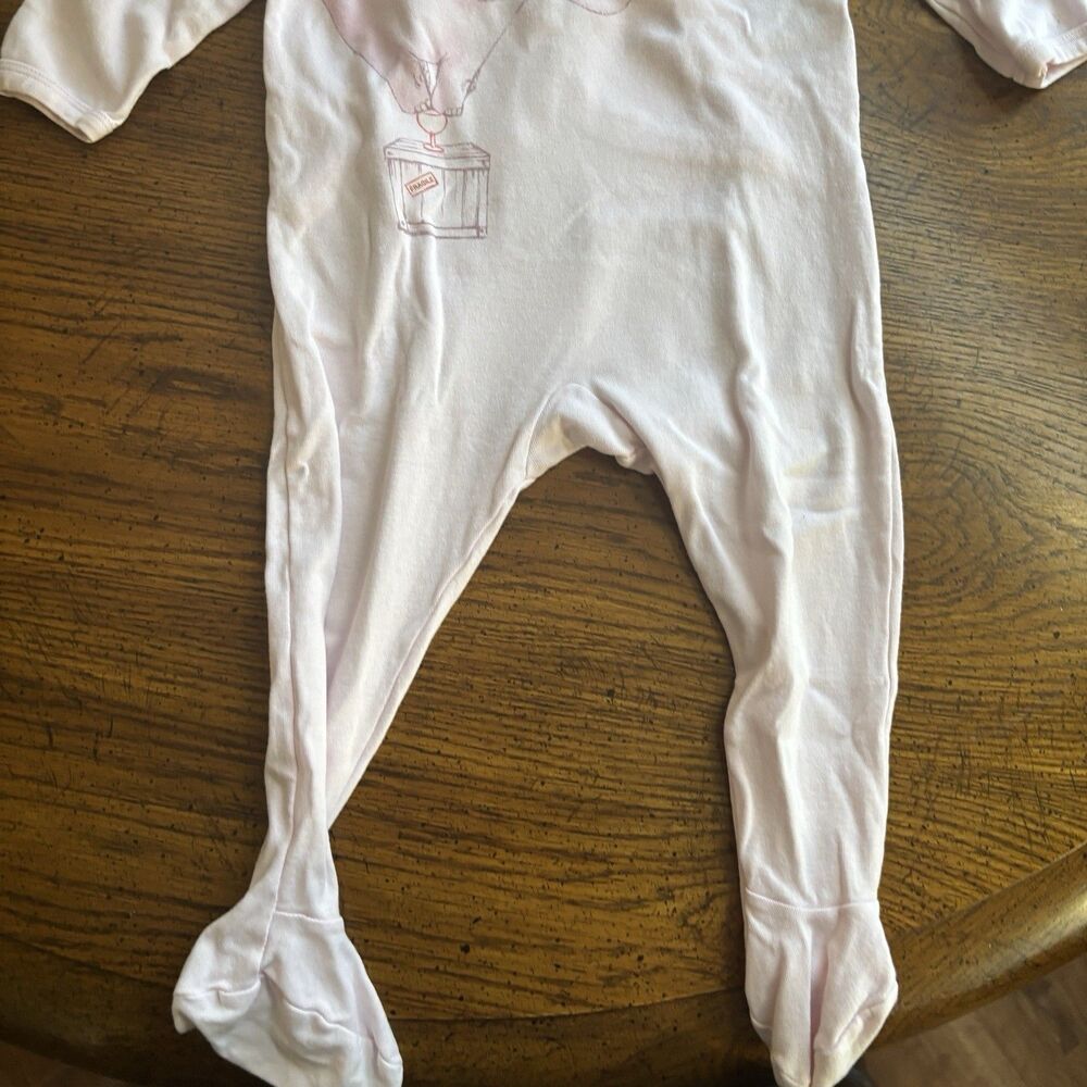 Petit Bateau Baby White Long Sleeve Bodysuit 18 Months‎ Cotton Circus Animals - Picture 7 of 11